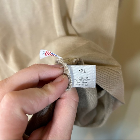 St. Croix Men's‎ Knit Polo Short Sleeve Beige Tan Nude Cotton USA XXL - Picture 3 of 7